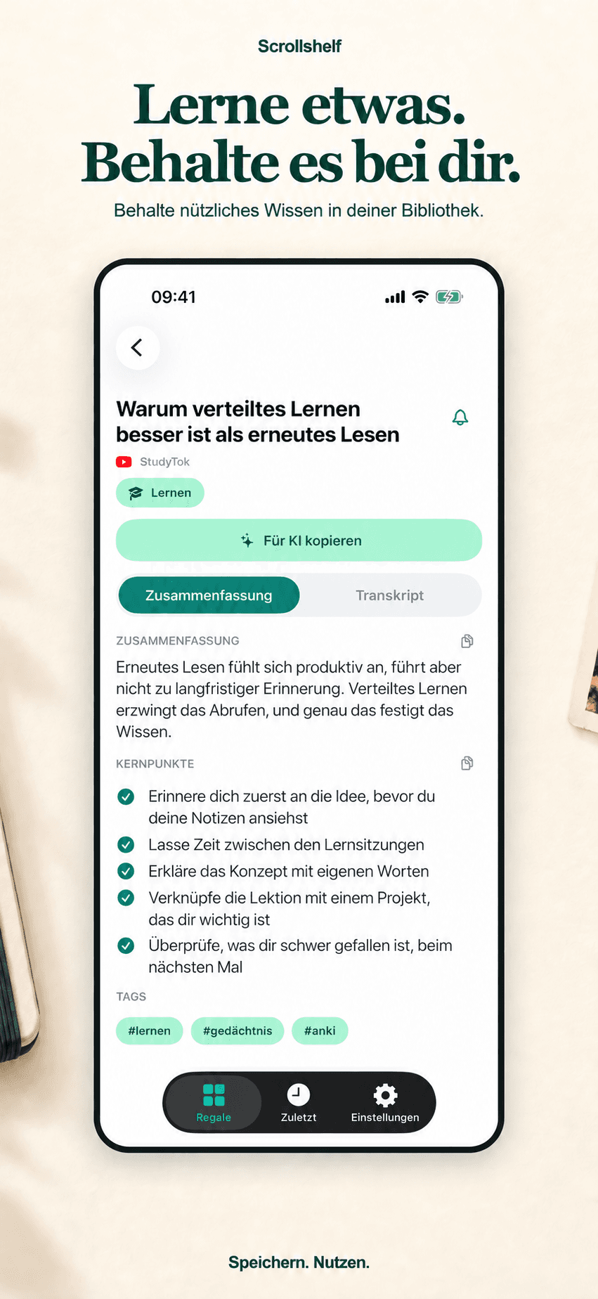 Lernen und wiederfinden