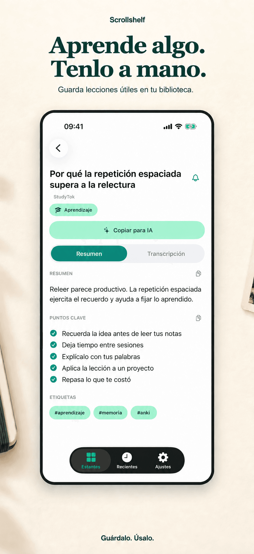Aprende y vuelve a consultar