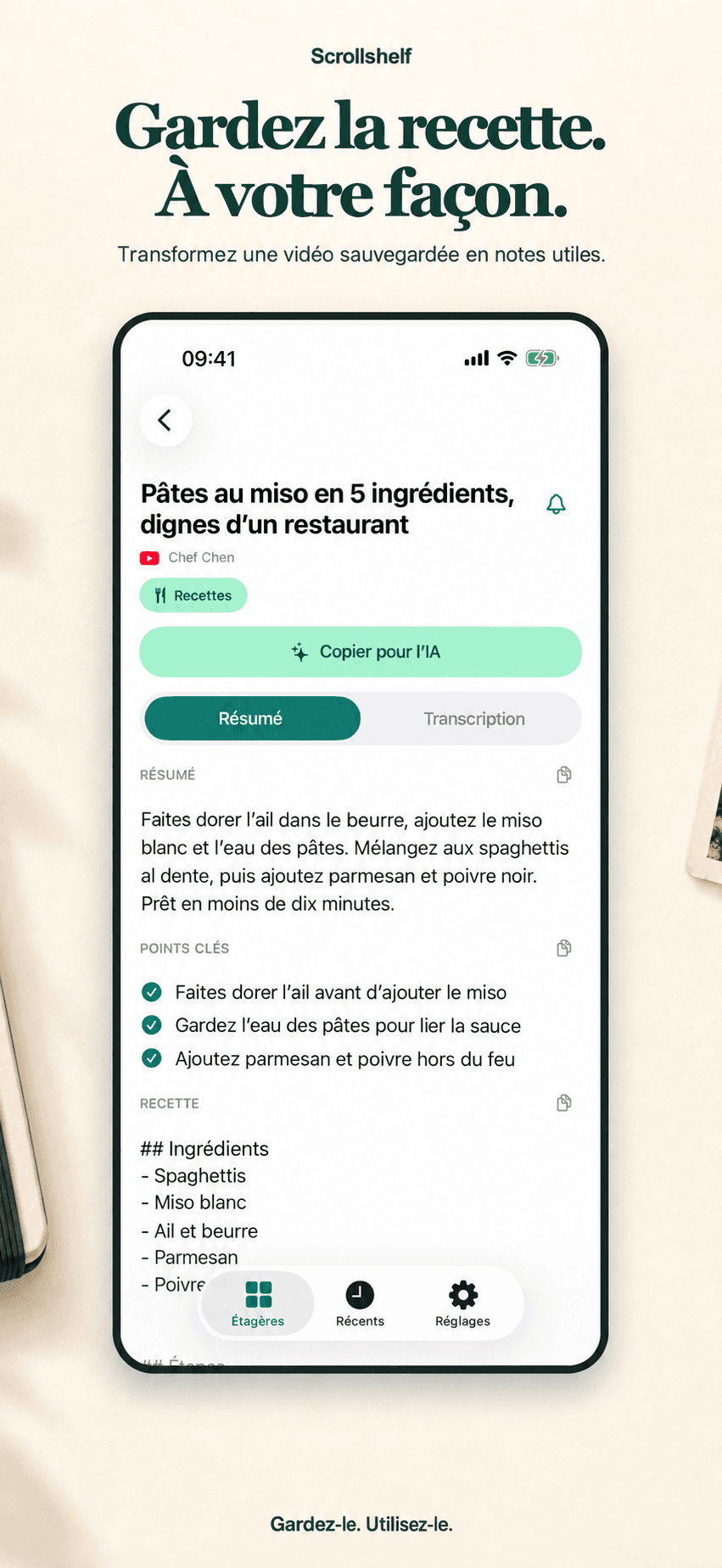 Des recettes à essayer