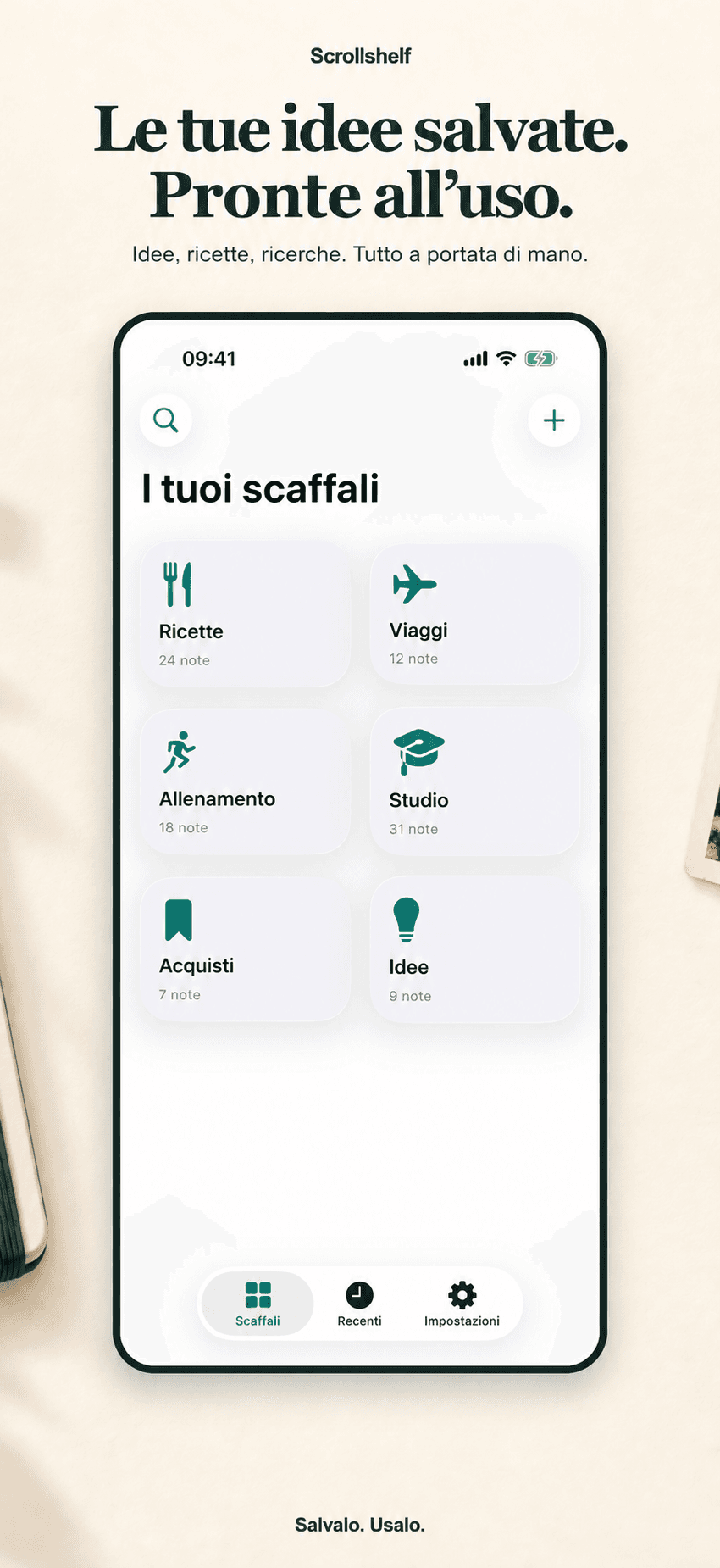 Le tue idee salvate