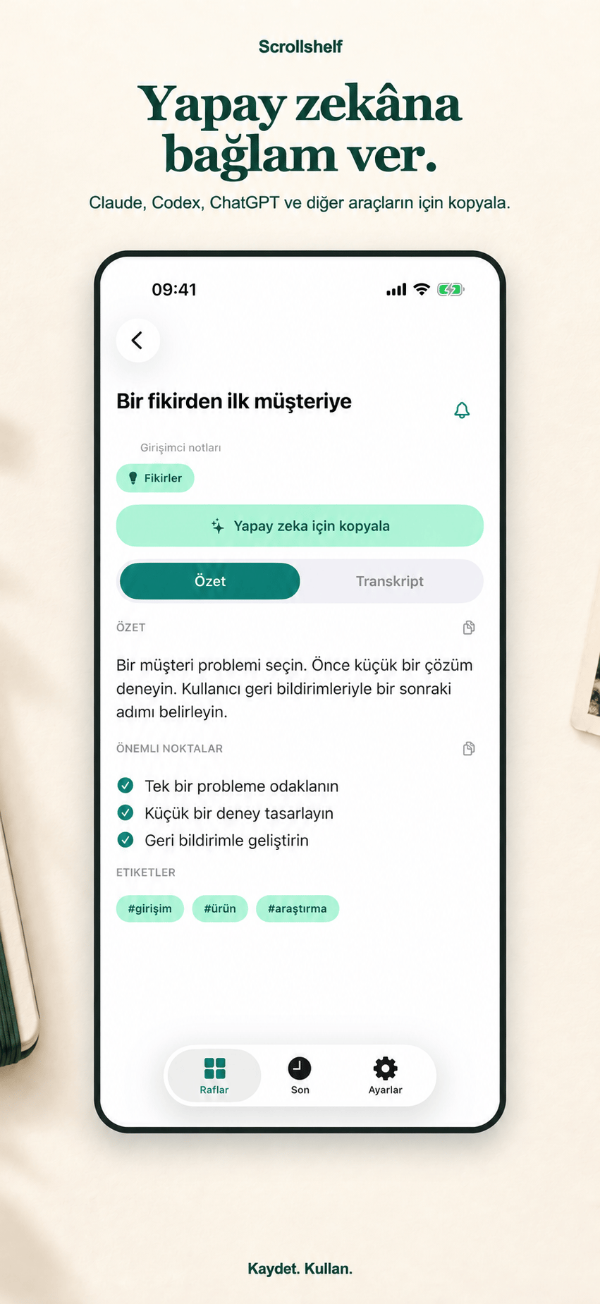Yapay zekân için bağlam