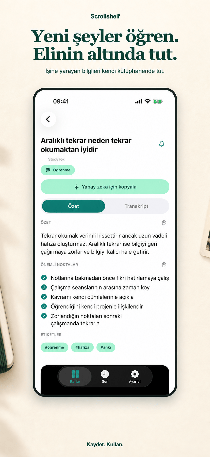 Öğren ve yeniden bak