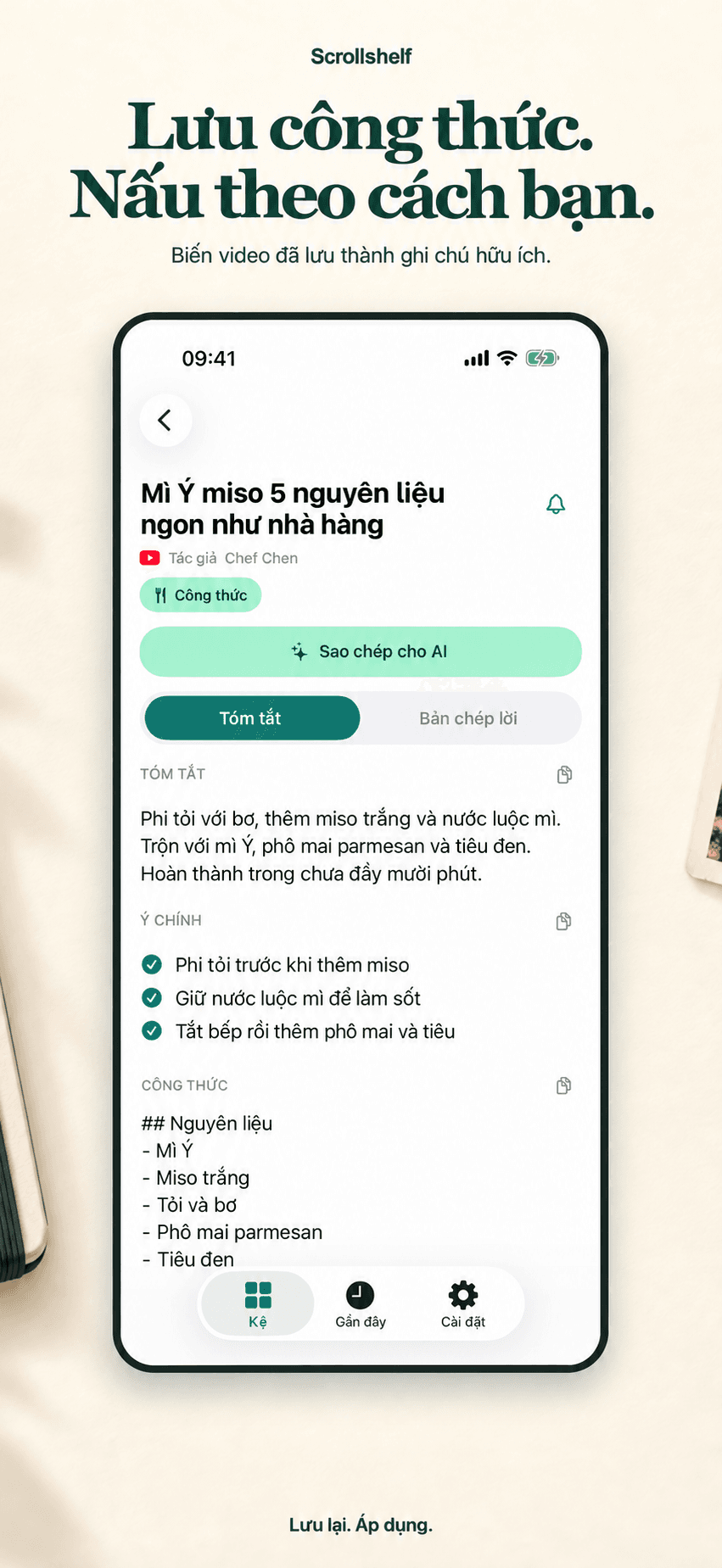 Công thức để thử